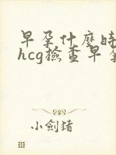 早孕什么时间血hcg检查早孕