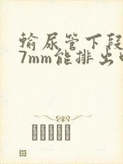 输尿管下段结石7mm能排出吗