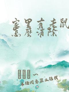 家里有老鼠尿味怎么消除