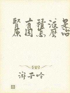 肾有积液是什么原因怎么治疗