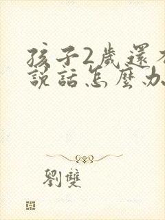 孩子2岁还不会说话怎么办