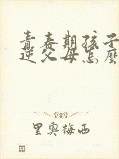 青春期孩子的叛逆父母怎么办