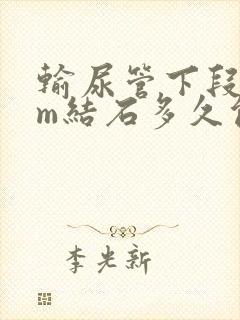 输尿管下段4mm结石多久能排出