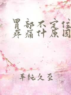 胃部不定位置的疼痛什原因