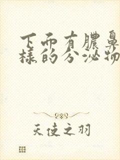 下面有脓鼻涕一样的分泌物