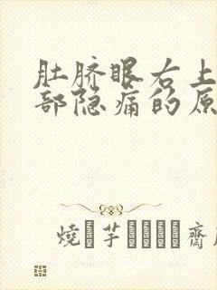 肚脐眼右上侧腹部隐痛的原因