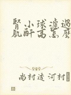 肾小球滤过率低肌酐高怎么治疗