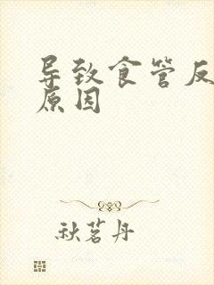 导致食管反流的原因