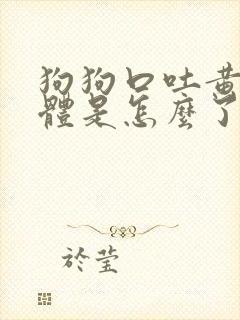 狗狗口吐黄色液体是怎么了