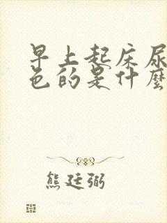 早上起床尿是黄色的是什么原因