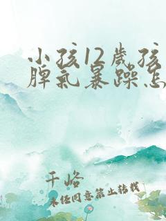 小孩12岁孩子脾气暴躁怎么办