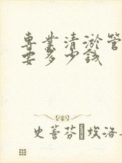 专业清淤管道需要多少钱