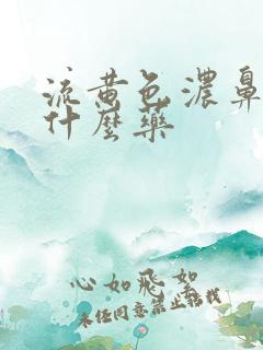 流黄色浓鼻涕吃什么药