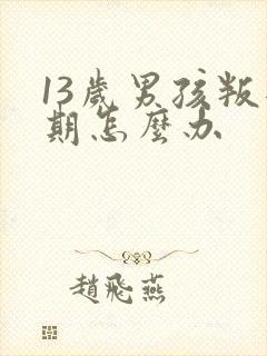 13岁男孩叛逆期怎么办