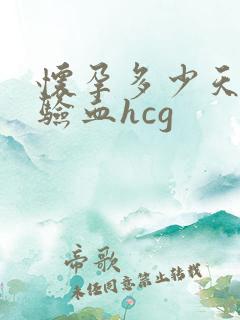 怀孕多少天可以验血hcg