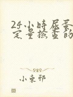 24小时尿蛋白定量检查的是什么