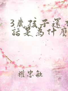 3岁孩子还不说话是为什么