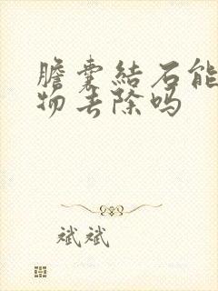 胆囊结石能用药物去除吗