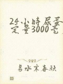 24小时尿蛋白定量3000毫克