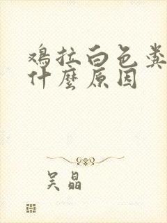 鸡拉白色粪便是什么原因