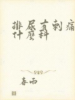 排尿有刺痛感挂什么科