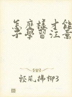 怎么样才能让孩子学习注意力集中