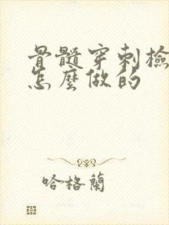 骨髓穿刺检查是怎么做的