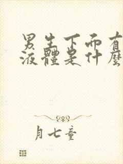 男生下面有透明液体是什么