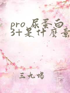 pro 尿蛋白3+是什么意思