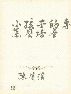 小孩子的专注力怎么培养