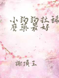 小狗狗拉稀吃什么药最好