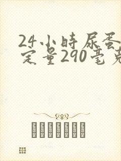 24小时尿蛋白定量290毫克