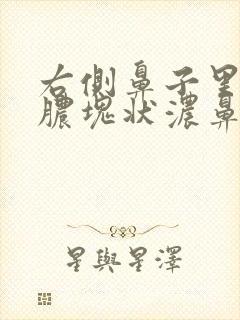 右侧鼻子里有黄脓块状浓鼻涕