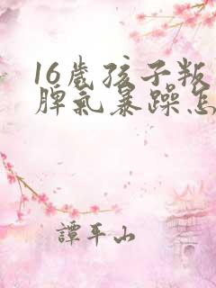 16岁孩子叛逆脾气暴躁怎么办