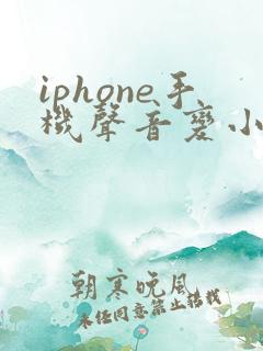 iphone手机声音变小了怎么办