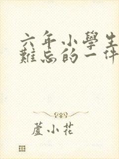 六年小学生活中难忘的一件事600字