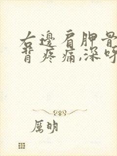 右边肩胛骨处后背疼痛,深呼吸疼