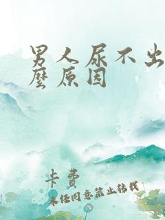 男人尿不出尿什么原因