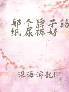 那个牌子的宝宝纸尿裤好