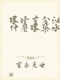 眼睛有分泌物用什么眼药水