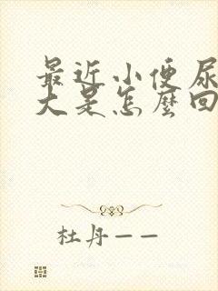 最近小便尿骚味大是怎么回事