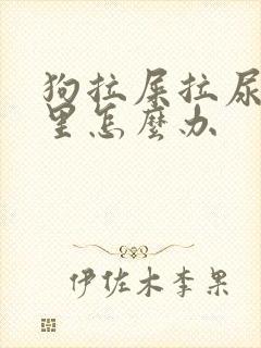 狗拉屎拉尿在家里怎么办