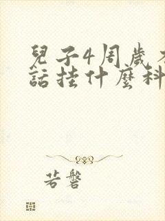 儿子4周岁不说话挂什么科