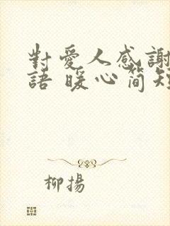 对爱人感谢的话语 暖心简短