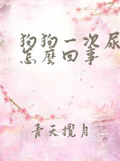 狗狗一次尿一点怎么回事