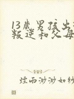 13岁男孩出现叛逆和父母对打怎么办