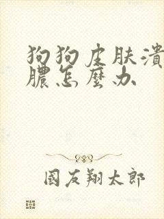 狗狗皮肤溃烂化脓怎么办