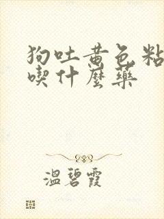 狗吐黄色粘稠物吃什么药