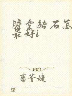 胆囊结石怎么治最好i