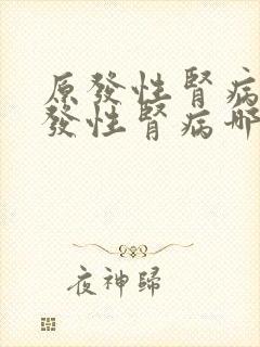 原发性肾病和继发性肾病哪个好治疗